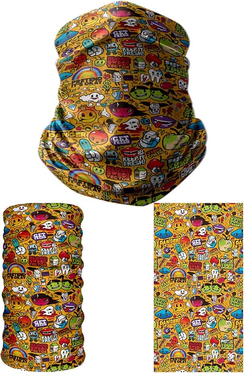 e taktik Multifunctional Fun Graffiti Seamless Knitting UV+ Neckerwear Face Mask Headband Bandana Do Rag Hairband