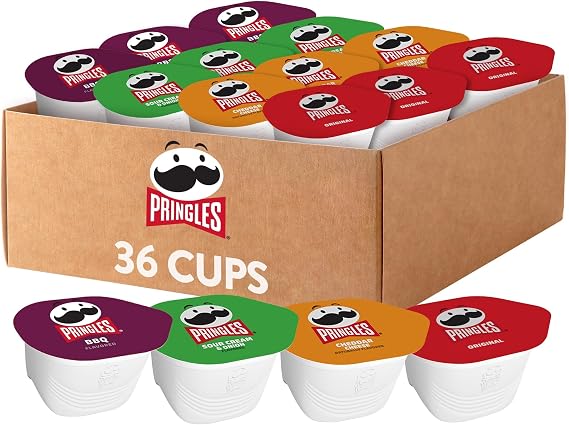 Pringles Potato Crisps Chips, Snack Stacks, Lunch Snacks, Variety Pack (36 Cups)