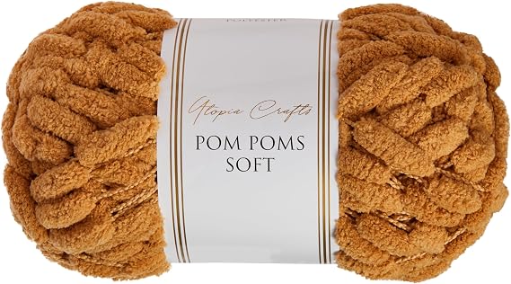 Utopia Crafts Pom Pom Soft Yarn 200g (Beige)