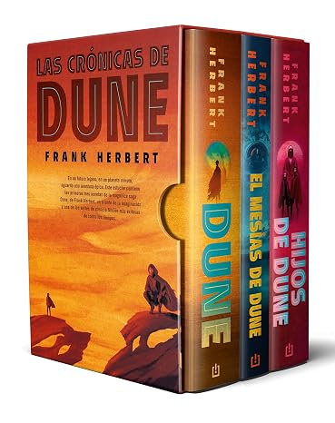Trilogía Dune, edición de lujo (estuche con: Dune | El mesías de Dune | Hijos de Dune) (Best Seller | Ficción)