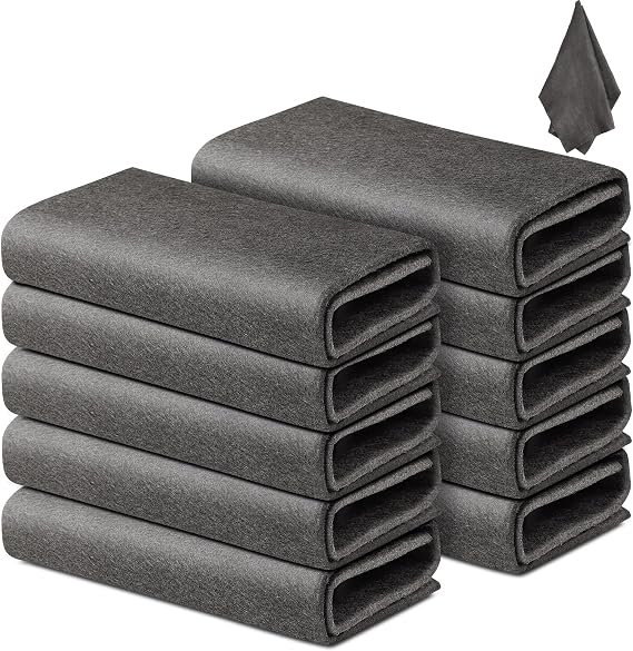 KUOGAS 10 x Thick Magic Cleaning Cloths (30 x 40 cm), Reusable Microfiber Cleaning Cloths Suitable for Cars, Kitchens, Glass