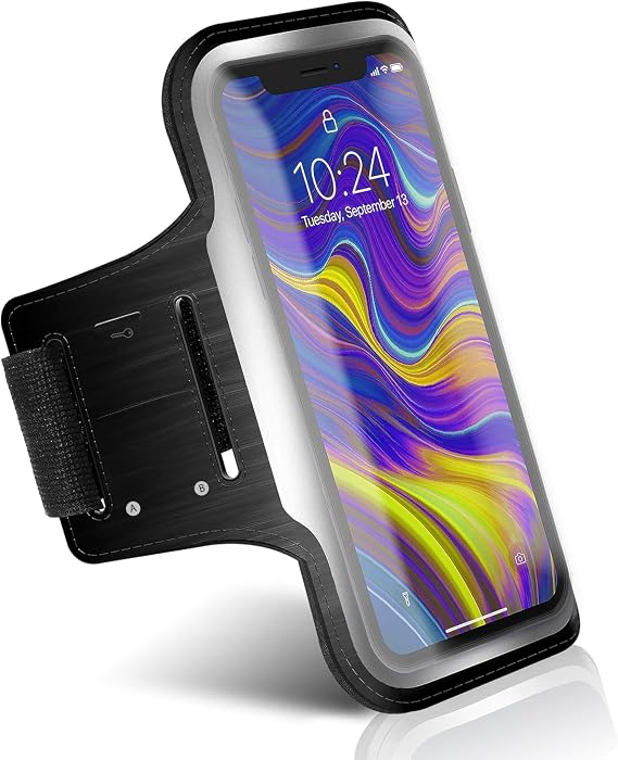 Babilden iPhone Samsung Xiaomi Huawei ile uyumlu Universal 6,9" inç e Kadar Uyumlu Anahtar Koyma Bölmeli Spor Koşu Yürüyüş için Kol Bandı Siyah
