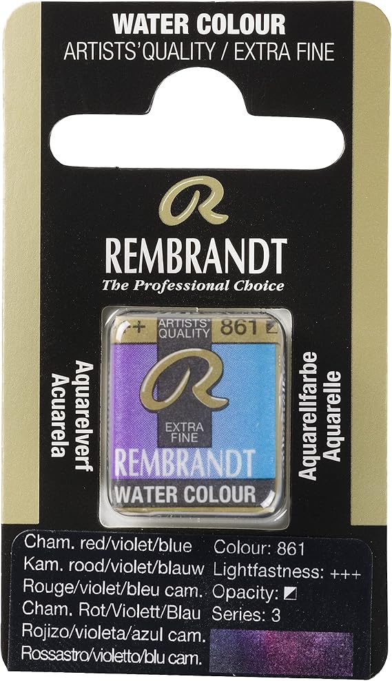 Rembrandt Watercolour - Half Pan - Chameleon Red/Violet/Blue (861) Series 3