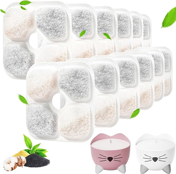 12pcs Cat Water Fountain Filter Compatible Catit PIXI Drinking Fountain