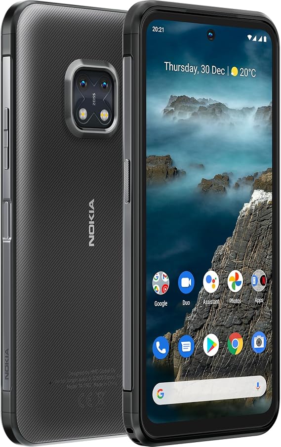 Nokia XR20, 6.67 inch Full HD+ Display, 48 MP Dual Camera with ZEISS Optics, 15 W Wireless and 18 W Fast Charge, RAM 4 GB/ROM 64 GB, Can be Used with Wet Hands and Gloves - Granite