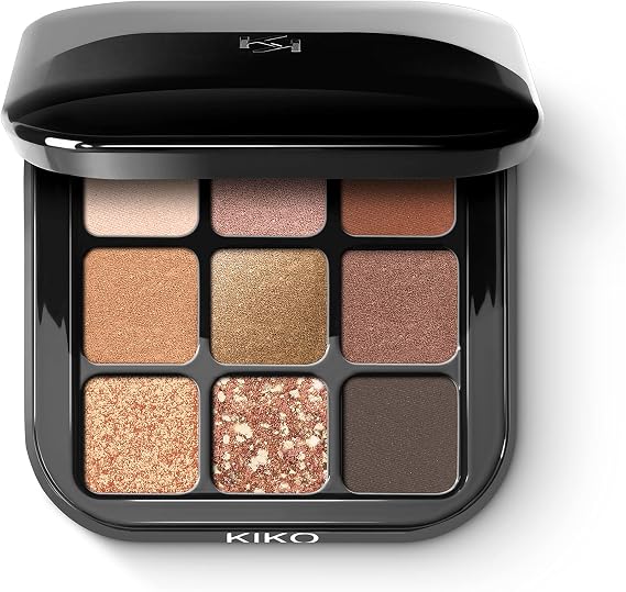 KIKO Milano Glamour Multi Finish Eyeshadow Palette 02 | 9 göz farı içeren palet, farklı bitirmelerle