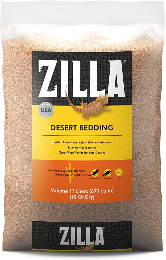 Zilla Desert Bedding Substrate for Bearded Dragon, 10 Quarts
