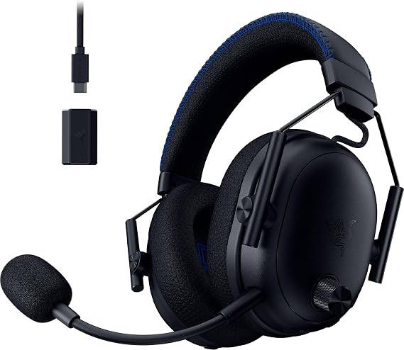 Razer BlackShark V3 Pro for PlayStation - Kablosuz Aktif Gürültü Engelleme E-spor Kulaklığı ANC - TriForce 50mm Sürücüler - HyperSpeed 2,4 GHz - THX Spatial Audio - PS5/PC | Siyah