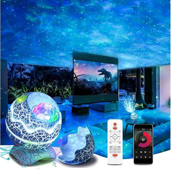 Gökyüzü Projeksiyon Gece Lambası, 14 Farklı Işık Yansıtma, Bluetooth Hoparlörlü, Zamanlayıcılı Otomatik Kapanma, Ayarlanabilir Parlaklık, Uzaktan Kumandalı, Çocuklar İçin Yıldız Galaksi Projektörü [Enerji Sınıfı A+++]