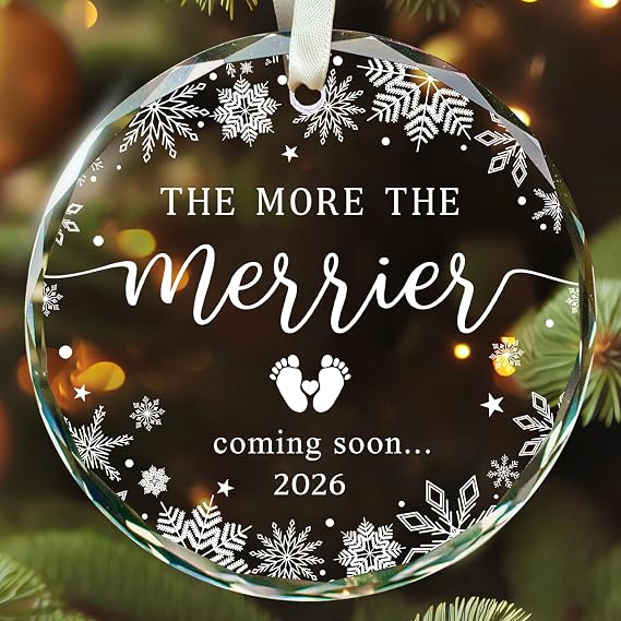 Gifts for Expecting Parents - Expecting Parents to Be Unique Gifts - Baby Pregnancy Announcement Gift Ideas for Husband, Family - Baby Pregnancy Announcement - Glass Baby Ornament 2026