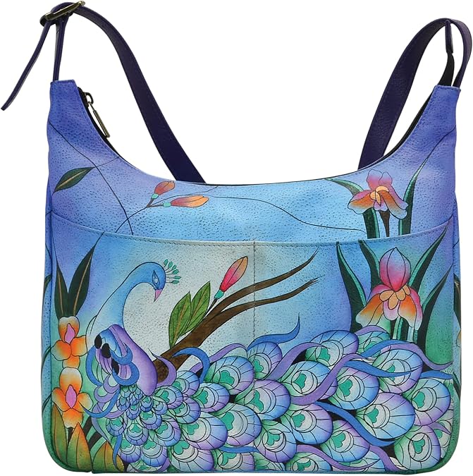 Anna by Anuschka Women's Medium Shopper Bag Anna by Anuschka Women's Hand Painted Genuine Leather Medium Shopper Bag - Rustic Bouquet