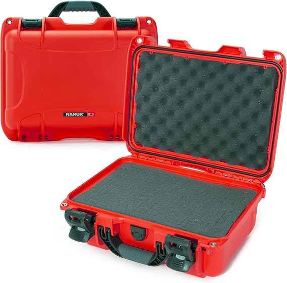 Nanuk 915 Waterproof Hard Case with Foam Insert - Red (915-1009)