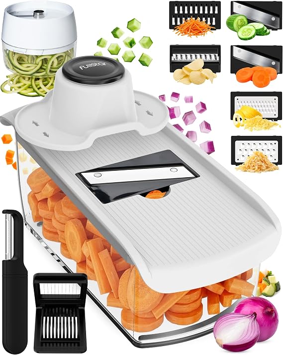 Fullstar Pro - 11-in-1 Mandoline Vegetable Slicer, Julienne Cutter & Grater