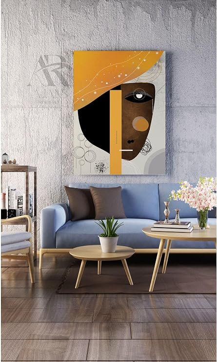 Ar Ajans Kanvas Tablo Geometrik Yüz Dekoratif Soyut Kanvas Tablo 35 X 50
