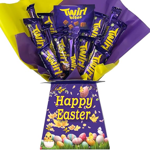 Easter Chocolate Gift Hamper Bouquet Box (Compatible with CADBURY TWIRL LG)