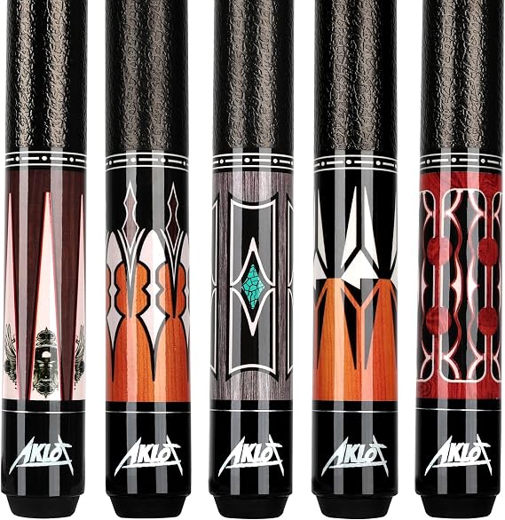 Aklot Pool Sticks, 58"/42" Canadian Maple Professional Billiards Pool Cue, Pool Sticks for Adults, 5 Set Pool Cue Stick for Home, Billiard Hall & Game, 18-21oz/14oz Pool Stick