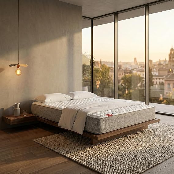 PIKOLIN Leah Compact - Memory Foam Mattress and HR Foam | Height 21 cm | 135 x 190 cm | High Firmness | Visco Comfort | Optimal Quality | Total Hygienic Protection | Memory Foam