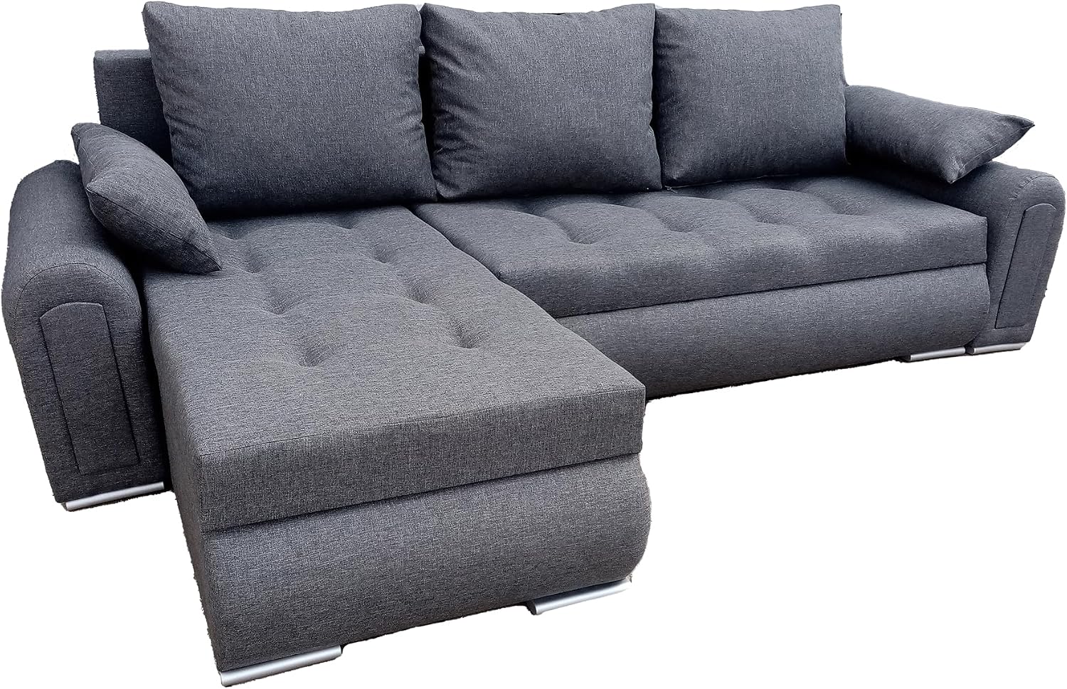 Relax Corner Sofa with Sleep Function Grey