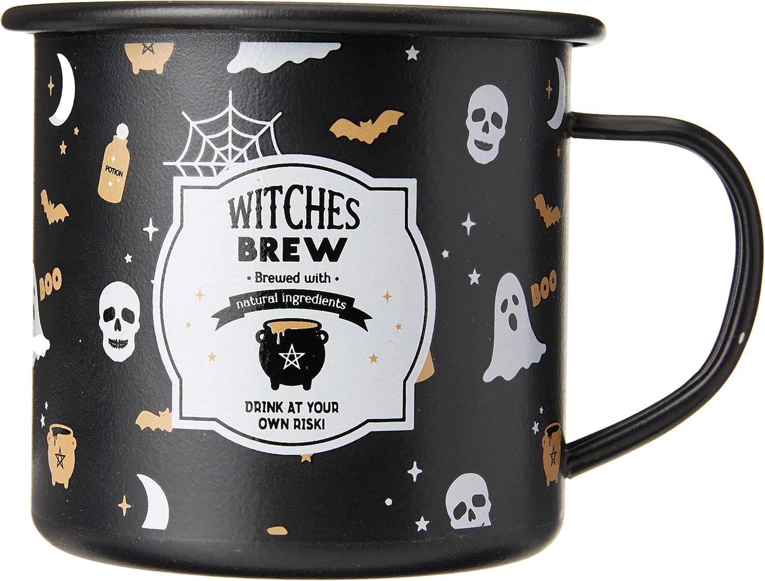 something different Enamel Mug | Witches Brew | 1 Piece | White | 325 ml
