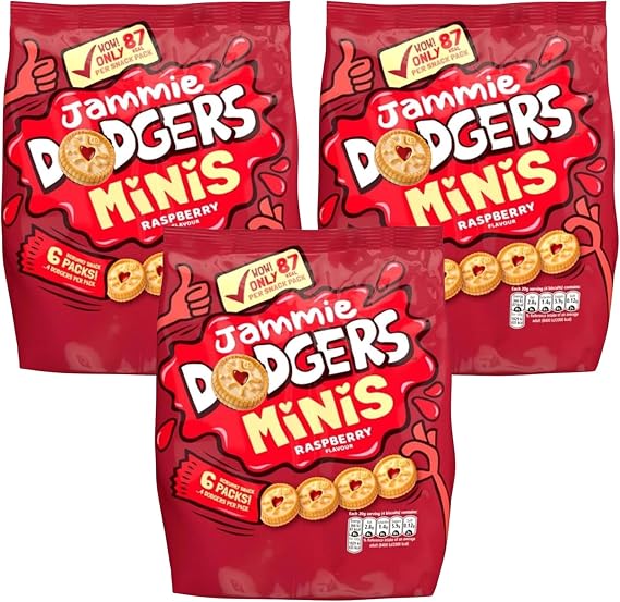 Generic Snack Bundle Consisting of Jammie Dodgers Minis Raspberry 6 x 20g (3 Pack)