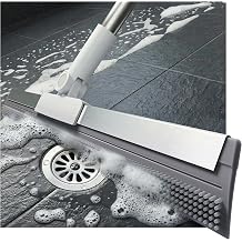 CTIME Floor Squeegee, 19.7'' Large floor Squeegee Heavy Duty with 51''-58'' Telescoping Stainless Steel Handle, Squeegee Mop for Removing Water on Tile, Epoxy, Garage, Driveway, Patio