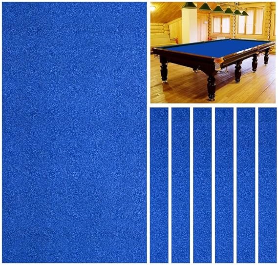 Pool Table Felt - Snooker Tablecloth with 6 Side Strips for Indoor Billiard Games - Durable Material for 7ft, 8ft, and 9ft Tables