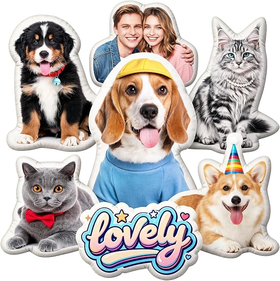 Custom Face Pillow, Personalised Pet Pillow with Photo