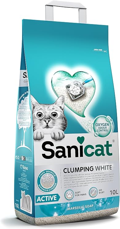 Sanicat Active Marsilya Sabunlu Topaklanan Kedi Kumu 10L