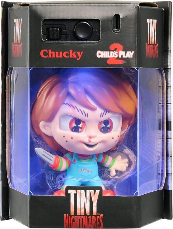 Tiny Nightmares ブラックライトエディション チャッキー、13歳以上のお子様向けおもちゃ、ギフトとプレゼント。