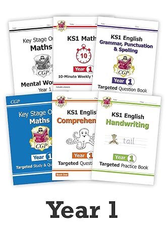 KS1 Year 1 Complete Back to School Workbook Bundle - Ages 5-6 (CGP KS1)