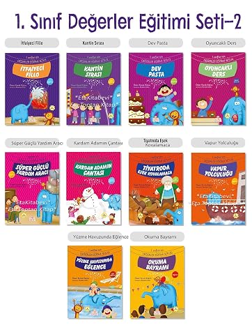 1. Sınıflar İçin Değerler Eğitimi Seti 2 (10 Kitap)