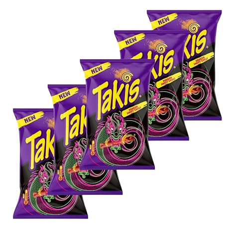 Takis Sweet Chili Hot Mash Chips with Sweet Chilli Flavour 100 g (Pack of 6) Crispy Fried Rolled Snacks Spicy and Spicy