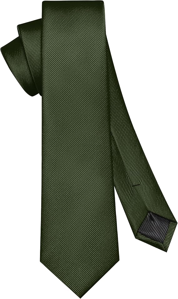 RBOCOTT Solid Color 2.4" Skinny Tie Mens Slim Necktie for Business and Wedding Party 6cm