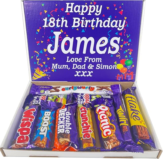 Personalised Chocolate Letterbox Gift Made with Cadbury Chocolates - Box