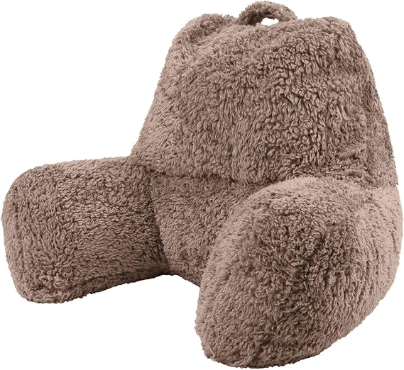 icon Fleece Cuddle Reading Cushion with Filling Included, Brown