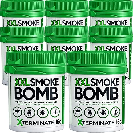 Xterminate Cluster Fly Killer XXL 16g Smoke Bomb Foggers (HSE Approved And Tested) - Professional Strength for Home Use - Indoor Pest Control (8)