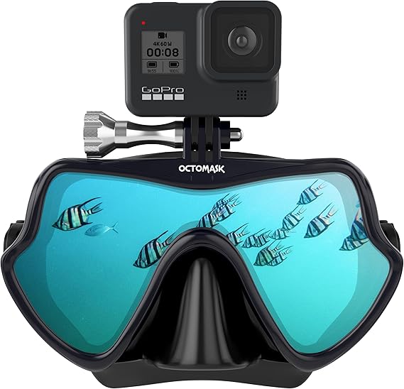 Frameless GoPro Hero 3+ Compatible Scuba Mask Black Parallel Import