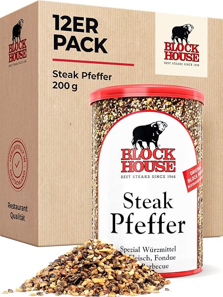 Block House Steak Pepper Tin 12 x 200 g Gastropack