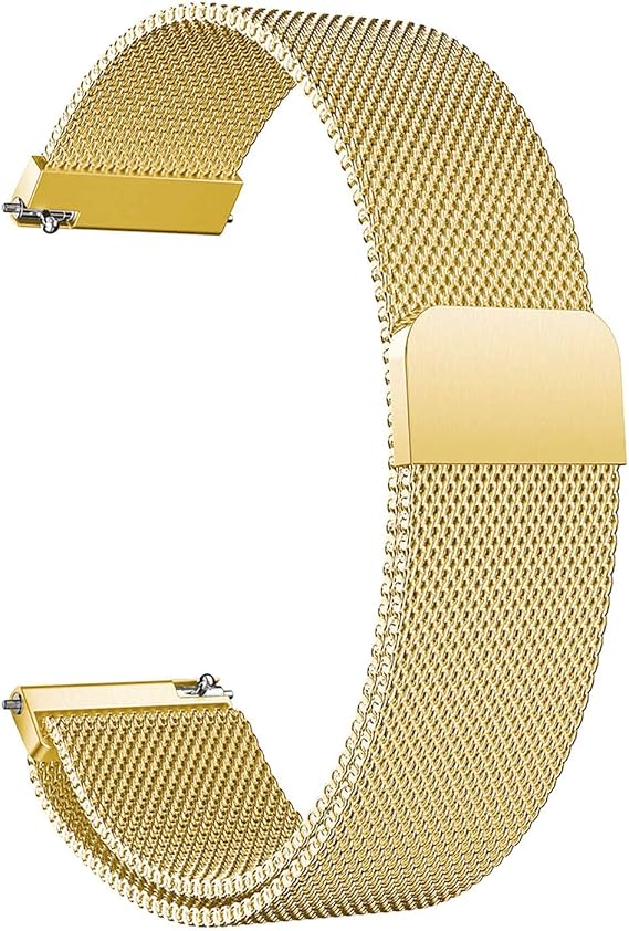 Microsonic Garmin Forerunner 255 için Kordon Milanese Loop Gold [Forerunner 255 ile Uyumlu Kordon - Gold]