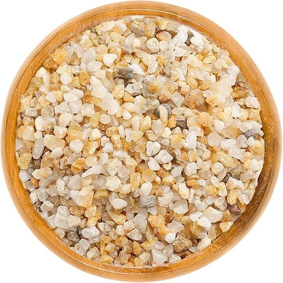 Coarse Silica Sand, Natural Horticultural Grit Coarse Sand Stone, Succulent Cactus Carnivorous Plant Mix Pumice Soil Cover, Top Dressing Sand for Cacti Potted Plants Terrarium Aquariums Vase, 2lb