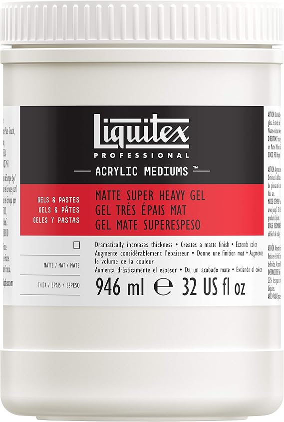 Liquitex Professional Matte Super Heavy Gel Medium, 946 ml, beige