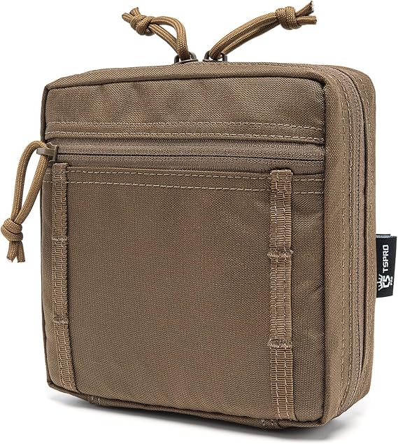 TSPRO EDC Pouch, Tactical Admin Molle Pouch, Portable Tool Organizer & Storage Accessory for Bags, Functional and Durable for Hiking, Mountain Climbing, Camping & Outdoor Adventures