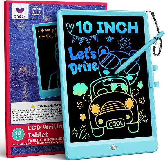 ORSEN Kids LCD Writing Board 10 Inch FX Blue