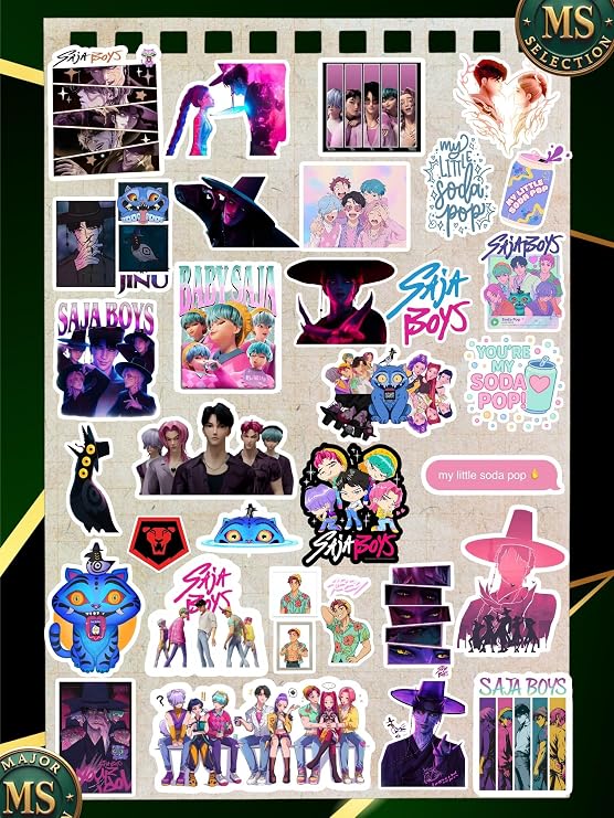 Kpop Demon Huntrix Saja Boys Sticker Seti 31 Adet Suya Dayanıklı
