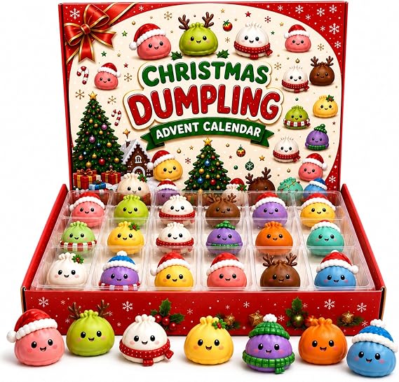 Christmas Squishy Advent Calendar 2026, 24 Funny Xmas Advent Calendar (C)