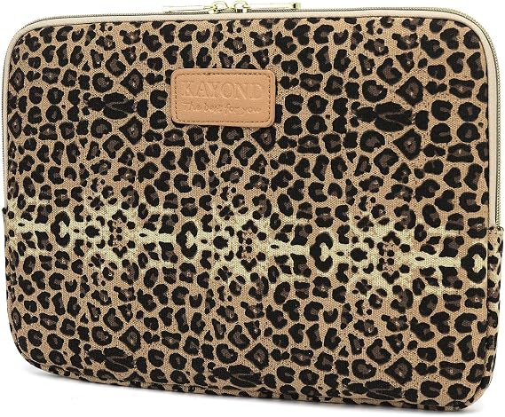 KAYOND Laptop Sleeve for 13.3 Inch Laptop/MacBook Air/MacBook Pro/MacBook Pro Retina (13-13.3 inch, Brown Leopard Print)