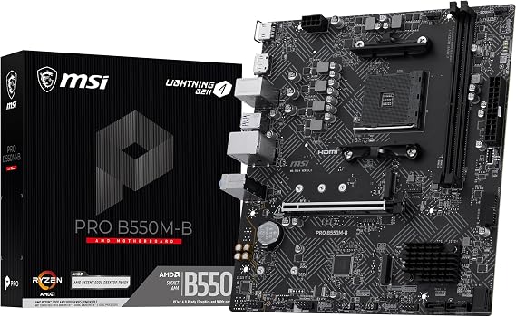 MSI MB PRO B550M-B AM4 DDR4 4600(OC) HDMI DP 2x M.2 USB 5Gbps mATX
