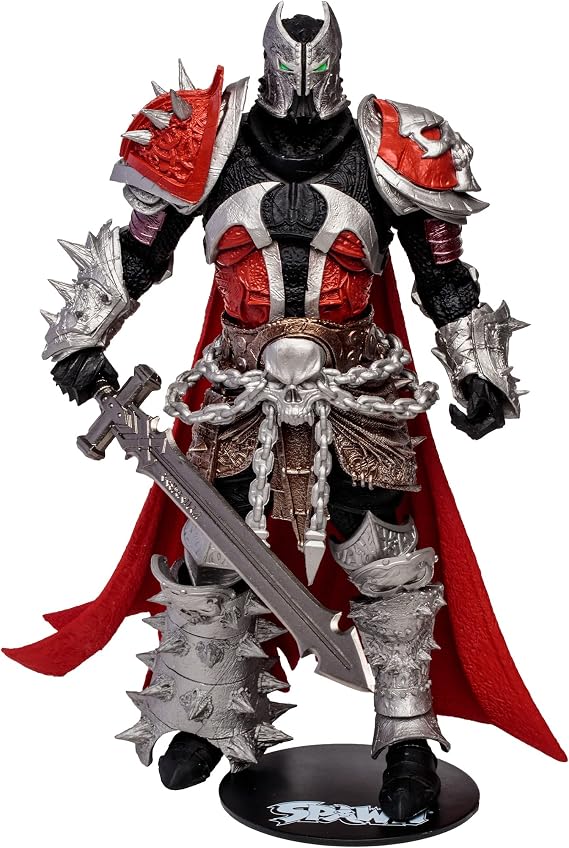 McFarlane Toys, Spawn Comic 7-inch Medieval Spawn Action Figure with 22 Moving Parts, Collectible Figure with Accessories and Collectors Stand Base – Ages 12+ | Spawn 7 Inch Action Figure Wave 5 - Medieval Spawn