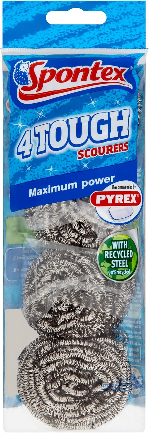 Spontex Tough Scourer, Pack of 4 Scourers
