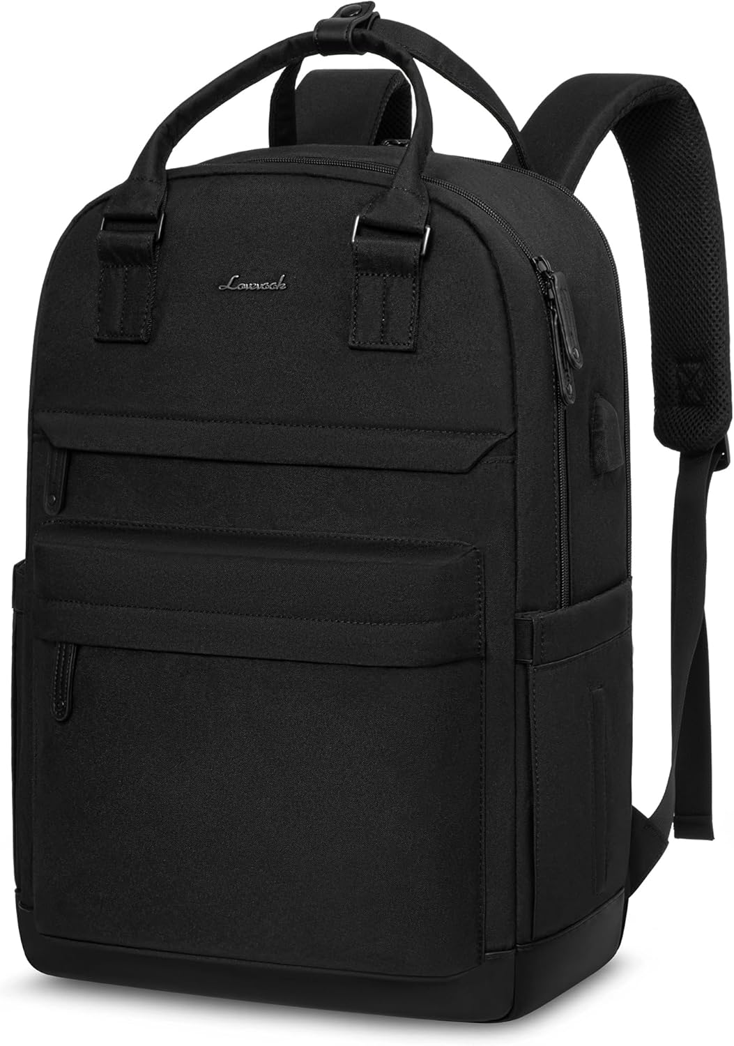 LOVEVOOK school backpack teen girl school bag work bag men women with 17 inch laptop compartment waterproof travel backpack handbag backpack murder for school university travel office black